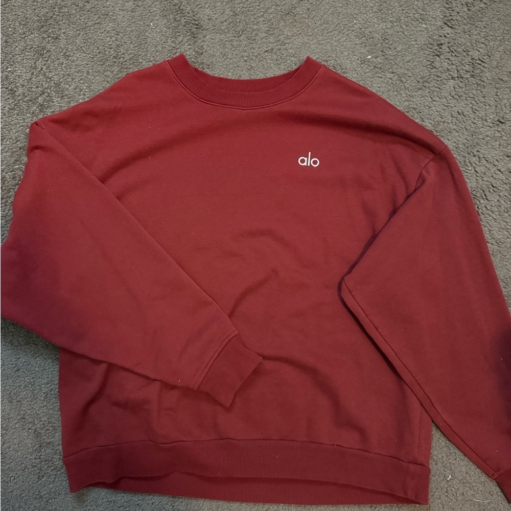 ALO Yoga Burgundy Crewneck